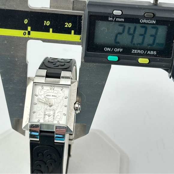 Lois Hill Sterling Silver Dial Quartz Ladies 25mm Tank Style Watch - Picture 3 of 8